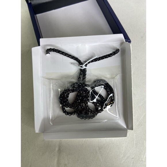 Faith Jewelry Mens Stainless Steel Two Tone Crystal Cross Tag Pendant Necklace - Picture 7 of 10